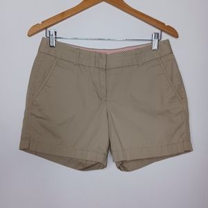 J. Crew Chino Shorts Size 2 Cotton Beige